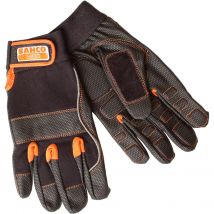 Bahco Anti Vibration Padded Palm Work Gloves Black / Grey XL