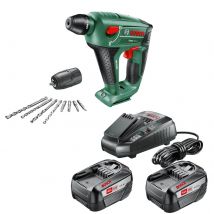 Bosch UNEO MAXX 18 LI P4A 18v Cordless Rotary Hammer Drill 2 x 6ah Li-ion Battery Charger No Case