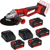 Einhell Professional AXXIO 36/230 Q 36v Cordless Brushless Angle Grinder 230mm 4 x 4ah Li-ion Charger No Case