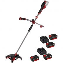 Einhell AGILLO 36v Cordless Split Shaft Brush Cutter and Line Trimmer 255/300mm 4 x 4ah Li-ion Twin or Dual Battery Charger
