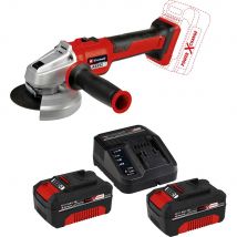 Einhell Professional AXXIO 18/125 Q 18v Cordless Brushless Angle Grinder 125mm 2 x 4ah Li-ion Battery Charger No Case
