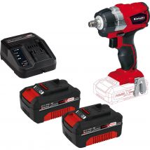 Einhell TE-CW 18 Li BL 18v Cordless Brushless Impact Wrench 2 x 4ah Li-ion Charger No Case