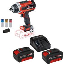 Einhell Professional IMPAXXO 18/400 18v Cordless Brushless 1/2" Impact Wrench 2 x 4ah Li-ion Charger No Case