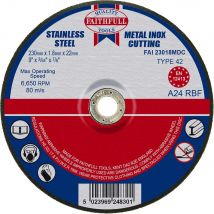 Faithfull Depressed Centre Stainless Steel Cutting Disc 230mm 1.8mm 22mm