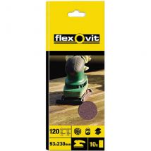 Flexovit Clip On 1/3 Sanding Sheets 93mm x 230mm Medium Pack of 10