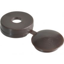 ForgeFix Universal Screw Cover Caps Dark Brown 6 - 8 Pack of 100