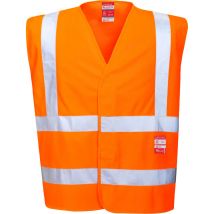 BizFlame Hi Vis Flame Retardant Treated Vest Orange L / XL