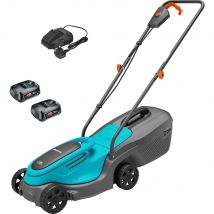 Gardena POWERMAX 30 P4A 18v Cordless Rotary Lawnmower 300mm 2 x 2.5ah Li-ion Battery Charger