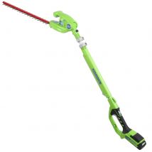 Greenworks G24PH51 24v Cordless Long Hedge Trimmer 510mm 1 x 2ah Li-ion Battery Charger