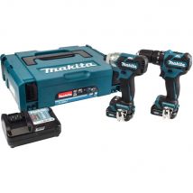 Makita CLX205AJ 12v Max CXT Cordless Brushless Combi Drill and Impact Driver Kit 2 x 2ah Li-ion Battery Charger Case