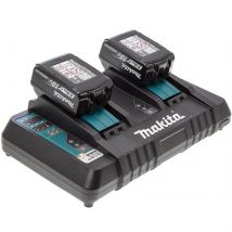Makita DC18RD 18v Twin Charger and 2 Li-ion Batteries 5ah