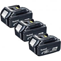 Makita BL1850B 18v Cordless Li-ion Battery 5ah Pack of 3