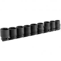 Facom 9 Piece 1/2" Drive Hexagon Impact Socket Set Metric 1/2"