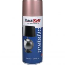 Plastikote Metallic Aerosol Spray Paint Rose Gold 400ml