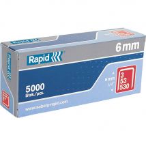 Rapid Type 53 Galvanised Staples 6mm Pack of 5000