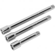 Siegen 3 Piece 3/8" Drive Socket Extension Bar Set 3/8"