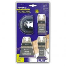 Smart 4 Piece Titanium Alloy Bi-Metal OIS Oscillating Multi Tool Blade Set