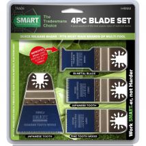 Smart 4 Piece Trade OIS Oscillating Multi Tool Blade Set