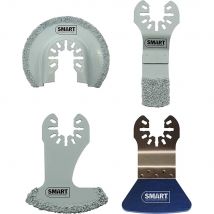 Smart 4 Piece Trade OIS Oscillating Multi Tool Tiling Blade Set