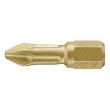 Wiha Gold Pozi Screwdriver Bits PZ1 25mm Pack of 3