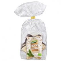 Lebkuchensterne mit Zartbitterschokolade, glasiert