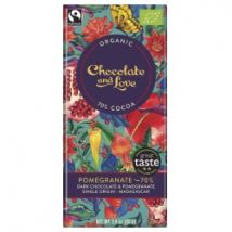 Dunkle Schokolade mit Granatapfel