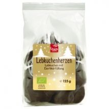 Zartbitter-Lebkuchenherzen mit Eierlikörfüllung
