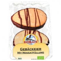 Gebäckeier mit Nougatfüllung