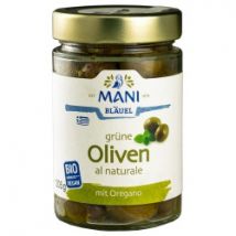 Grüne Oliven al naturale mit Stein, geölt
