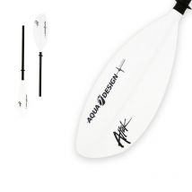Pagaie Kayak Aquadesign Attak 220 cm – 2 parties – Manche fibre de verre Ø29 mm – Pales polypropylène renforcé – Angle 60°