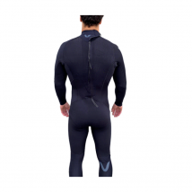 Vaikobi Flexforce Combinaison néoprène 4/3 mm Back Zip - Doublure polaire torse - Genoux renforcés - Noir
