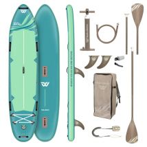 Paddle Gonflable WOW Beacher 11.0 335 cm – SUP Polyvalent +90 kg – Planche Stand Up Paddle Balade Mer et Lac