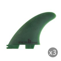 Ailerons Surf FCS II Carver Neo Glass Medium Thruster (x3) – Compatible boîtiers FCS II – Taille M 65–80 kg – Sage