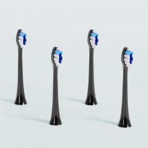 Pack annuel - 4 recharges têtes de brosse à dents électrique Noir Adulte ultra-souple