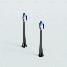 Pack Duo - 2 recharges têtes de brosse à dents électrique Noir Adulte ultra-souple