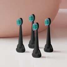 Pack annuel - 4 recharges têtes de brosse à dents électrique Noir Enfant ultra-souple