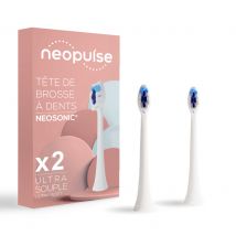 Pack Duo - 2 recharges têtes de brosse à dents électrique Blanc Adulte ultra-souple
