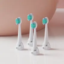 Pack annuel - 4 recharges têtes de brosse à dents électrique Blanc Enfant ultra-souple