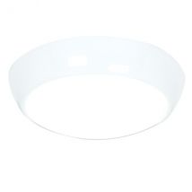 Vigor Led Flush Ceiling Light 325mm Round Flush IP44 16W Gloss White