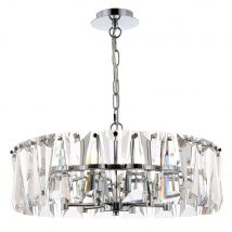 Puntes Ceiling Pendant Lamp Chrome, 6 Light, E14