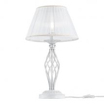 Grace Table Lamp White with Gold & Crystal, 1 Light, E14