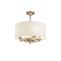 Anna Cylindrical Ceiling Pendant Lamp Gold Antique, 4 Light, E14