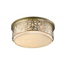 Venera Semi Flush Cylindrical Ceiling Lamp Brass, 5 Light, E27