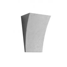 Alma Paintable Plaster Wall Uplight Lamp Silver Leaf, G9