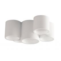 Banjie Paintable Plaster Ceiling Lamp White, GU10