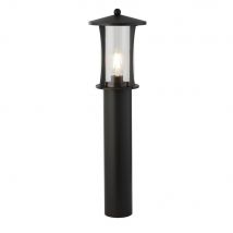 1 Light Outdoor Post (730mm Height) - Black With Clear Glass