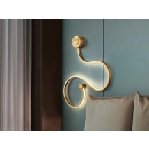 Grafos Integrated LED Wall Light, Gold Leaf