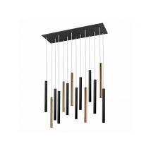 Varas Dimmable Pendant Light Cluster Drop, Glossy Gold, Matt Black, Remote Control