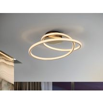 Tube Integrated LED Semi Flush Ceiling Light, Glitter Gold