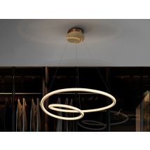 Tube Integrated LED Pendant Light, Glitter Gold